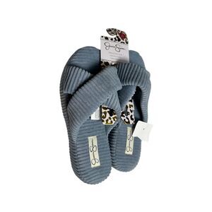 Jessica Simpson Cozy Memory Foam Slippers Plush Lining Indoor Outdoor Gray L 8-9
